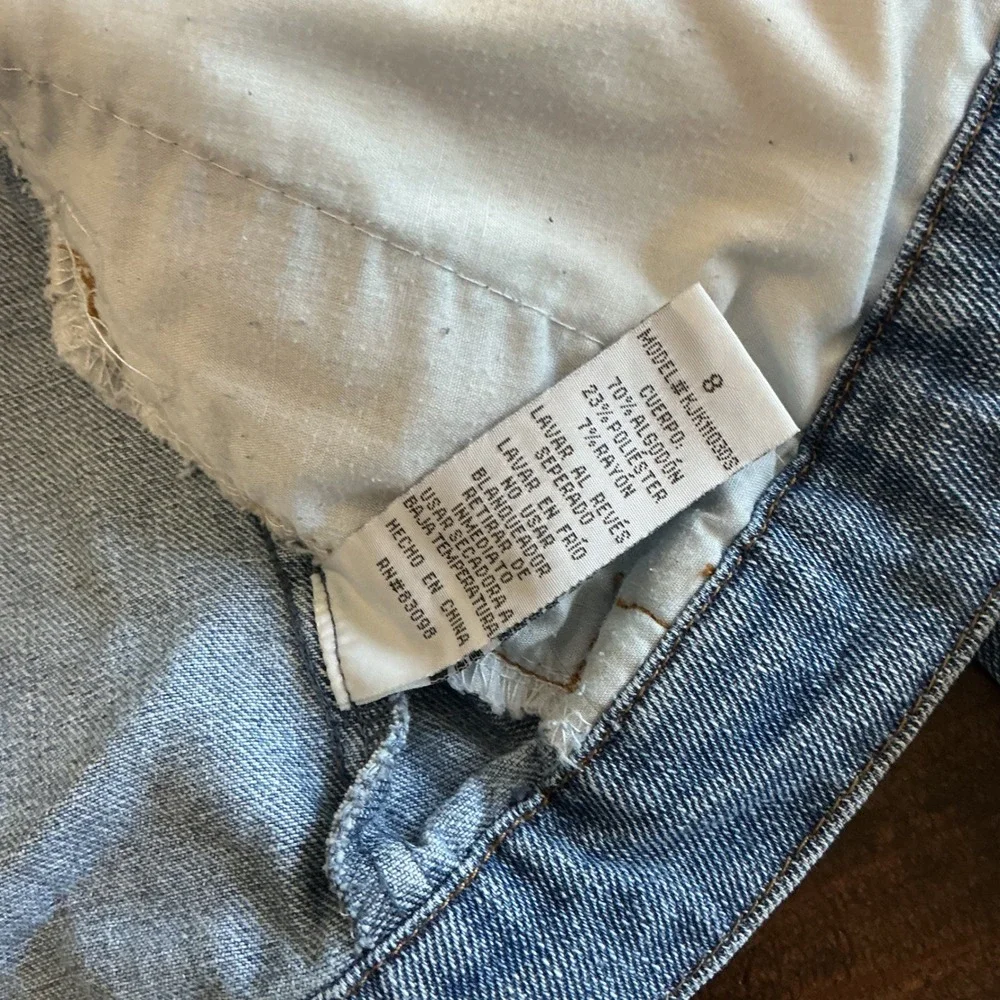 Tommy Bahama Girls Denim‎ Jacket Size 8 Distressed Blue Jean Trucker KJK1030S